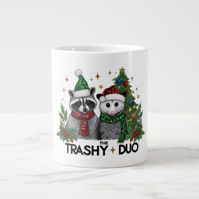 Die Trashy Duo-Niedliche Tiere Weihnachten JUMBO-T Jumbo-Tasse (Vorderseite)