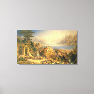 Die Trauben-Ernte feiern, See Orta, Norden es Leinwanddruck