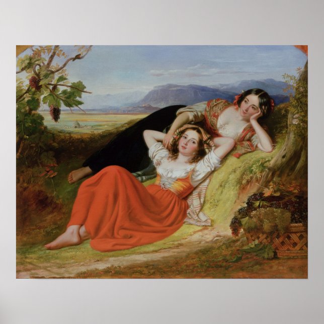 Die Traubenernte Poster (Vorne)