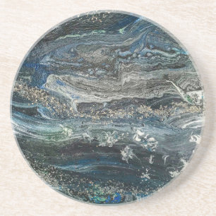 Die Träume der abstrakten Malerei des Ozeans 20 Getränkeuntersetzer