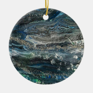 Die Träume der abstrakten Malerei des Ozeans 20 Keramik Ornament