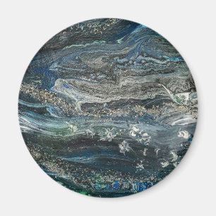 Die Träume der abstrakten Malerei des Ozeans 20 Magnet