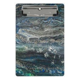 Die Träume der abstrakten Malerei des Ozeans 20 Mini Klemmbrett