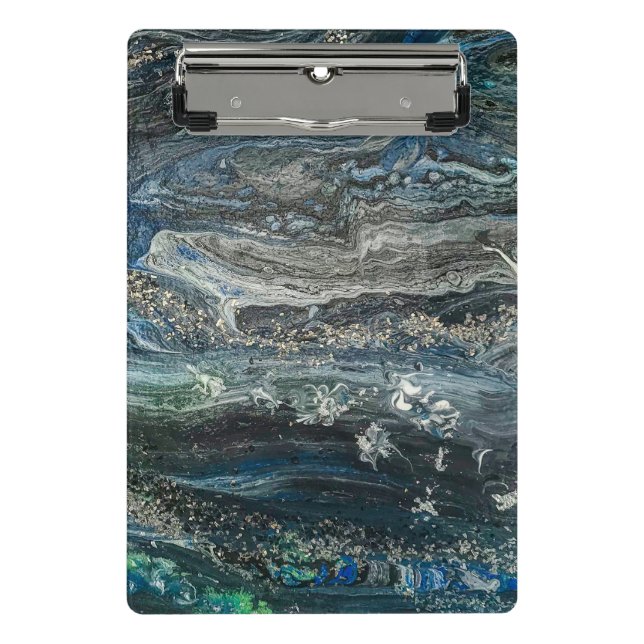 Die Träume der abstrakten Malerei des Ozeans 20 Mini Klemmbrett (Vorderseite)