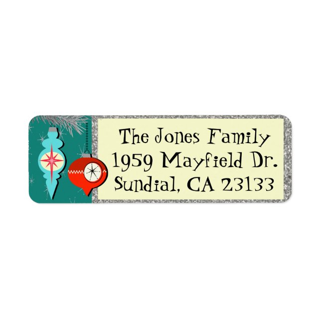 Die Träume der Retro-Weihnachtsfeiertage-Rücksende (Vorne)