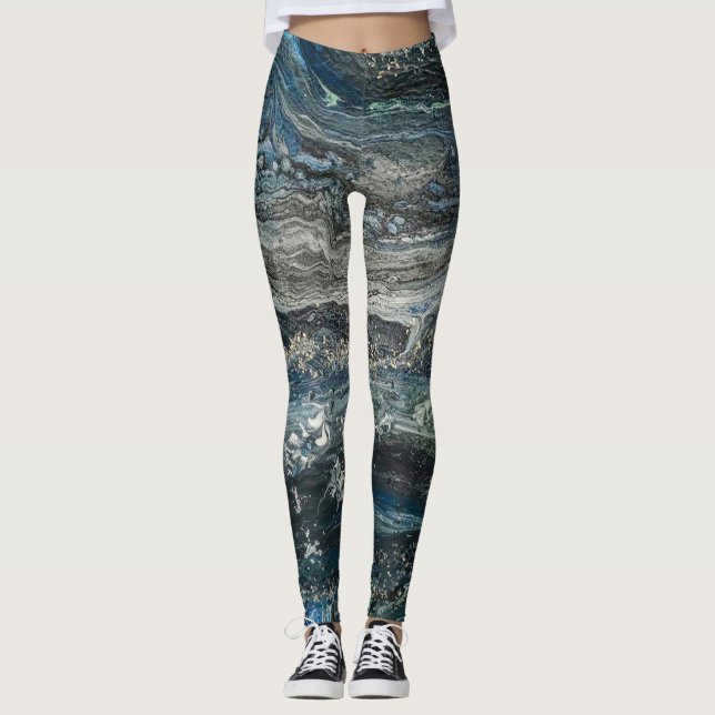 Die Träume des Ozeans Leggings (Vorderseite)