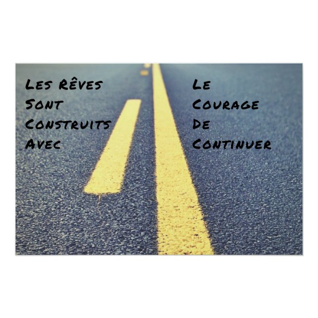 "Die Träume" ist ein Wandzitat Poster (Vorderseite)