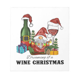 Die Träume von einem Wein Weihnachten Notizblock