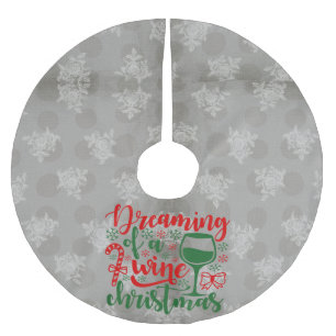 Die Träume von einem Wein Weihnachten Polyester Weihnachtsbaumdecke