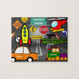 Die Traumgarage personalisiertes Lil Kindes Puzzle