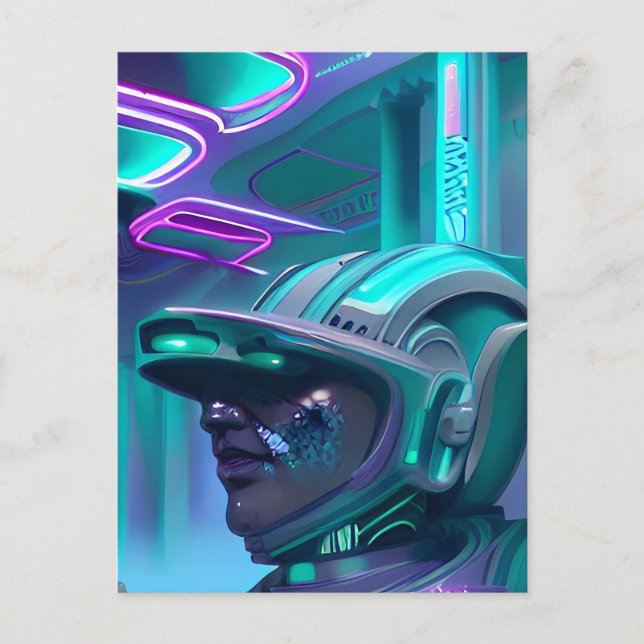 Die Traumpolizei - Vaporwave Art Postkarte (Vorderseite)
