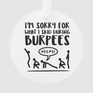 Die traurige Fitness sagte Burpees Ornament