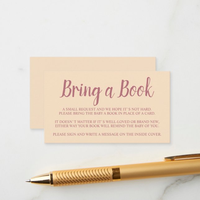 Die trendy bringen eine Babydusche mit der Verpack Begleitkarte (Vorderseite/Rückseite Beispiel)