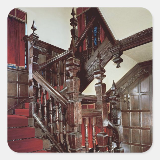 Die Treppe, c.1600 Quadratischer Aufkleber (Vorderseite)