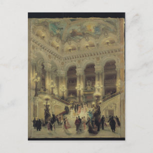 Die Treppe der Oper, 1877 Postkarte