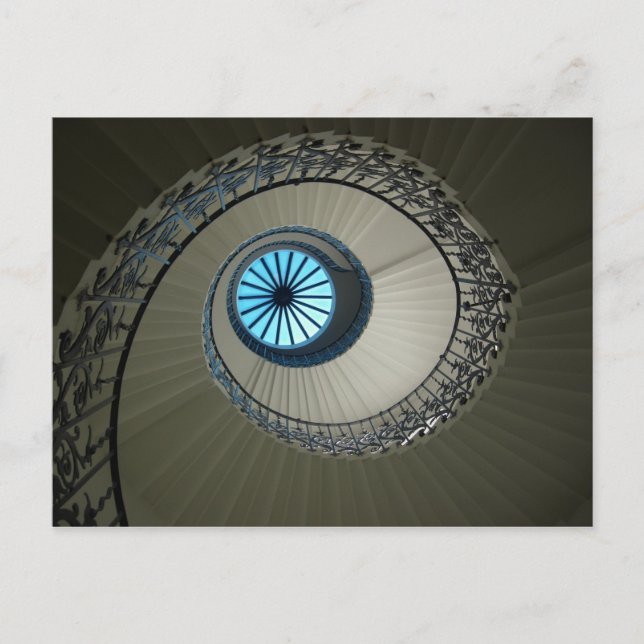 Die Treppen und Laterne im Queen's House Postkarte (Vorderseite)