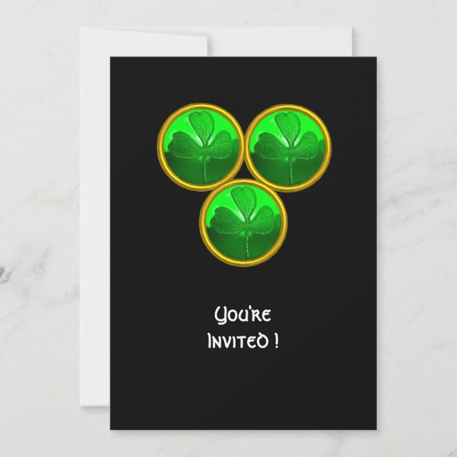 DIE TRINITÄT DES TAGES DES KLEEBLATTS ST. PATRICK EINLADUNG (Vorderseite)