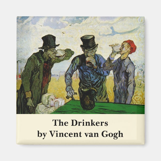 Die Trinker von Vincent van Gogh Magnet (Vorne)