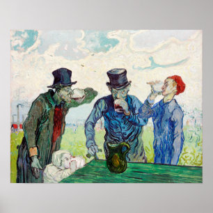 Die Trinker von Vincent Van Gogh Poster