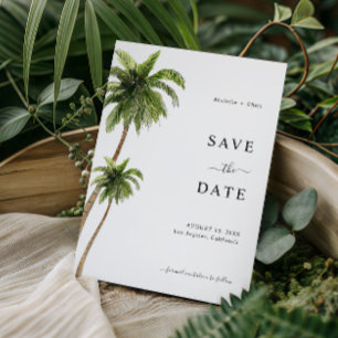 Die tropische Hochzeit in Urlaubsort des Beach Pal Save The Date