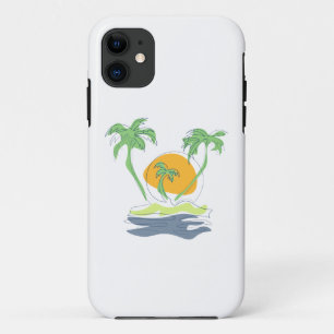 Die tropische Küste der Insel. Kontur Case-Mate iPhone Hülle