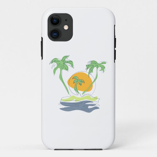 Die tropische Küste der Insel. Kontur Case-Mate iPhone Hülle (Rückseite)