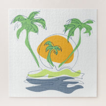 Die tropische Küste der Insel. Kontur