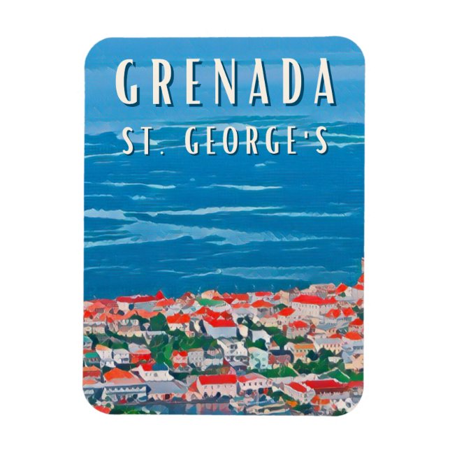 Die tropische Schönheit von Granada bis Saint Geor Magnet (Vertikal)