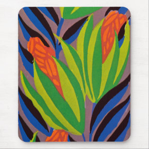 Die tropischen Blume des Seguy Art Déco Mousepad