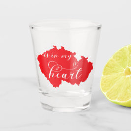 Die Tschechische Republik liegt in meinem Herzen Schnapsglas