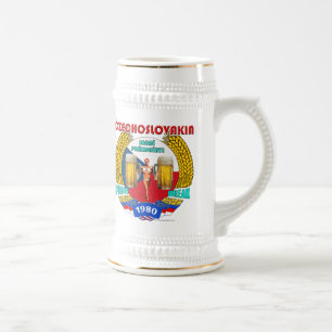 Die Tschechoslowakei-Frühlings-Bruch-Tasse 1980 Bierglas