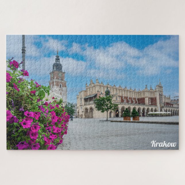 Die Tuchhalle am Hauptplatz von Krakau, Polen Puzzle (Horizontal)
