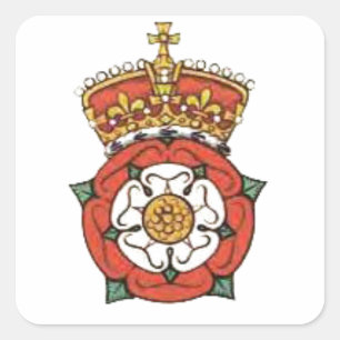 Die Tudor-Rose Quadratischer Aufkleber