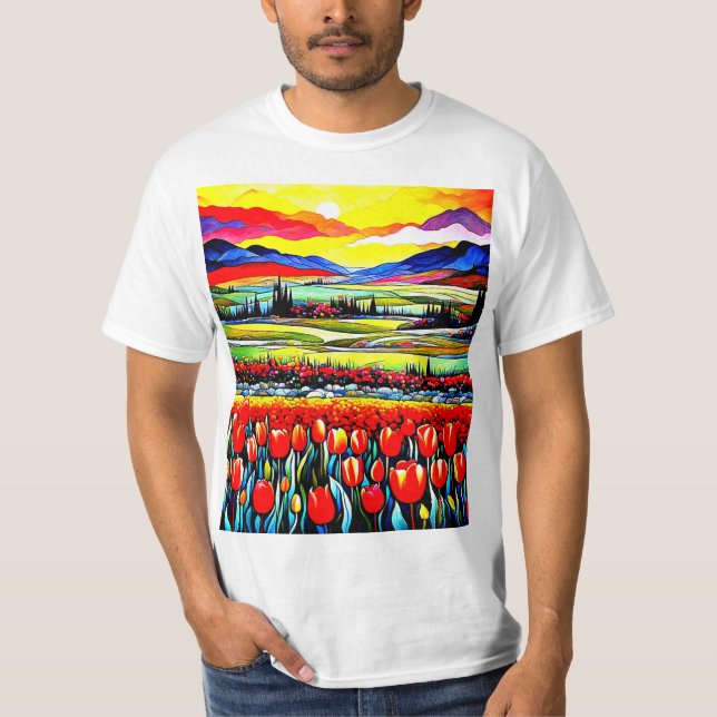Die Tulip-Felder 3 T-Shirt (Vorderseite)