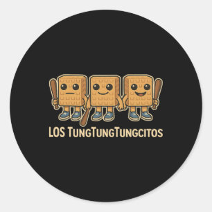 Die Tungtungtungcitos Italian Brainrot Tung Sahur Runder Aufkleber