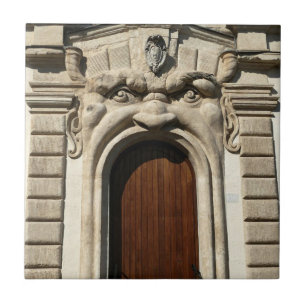 Die Tür der Bibliotheca Hertziana. Rom, Italien -  Fliese