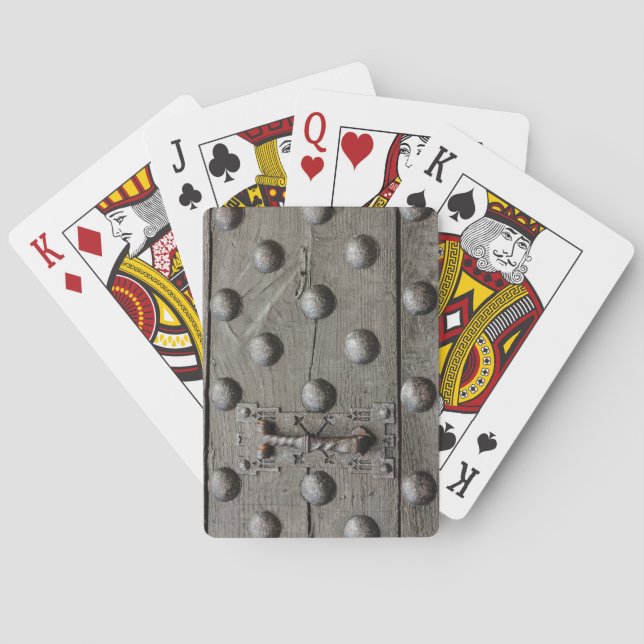 die Tür ein der Schloss   Spielkarten (Rückseite)
