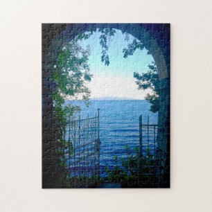 Die Tür zum mystischen Märchenbild des Ozeans Puzzle