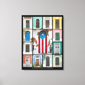 Die Türen des alten San Juan 2 Leinwanddruck