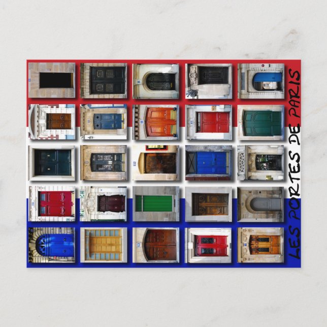Die Türen von Paris Postkarte (Vorderseite)