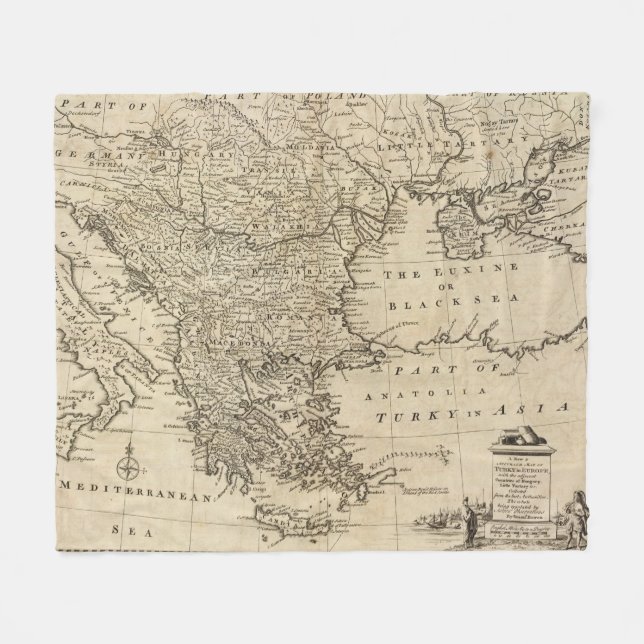 Die Türkei 2 Fleecedecke (Vorderseite (Horizontal))