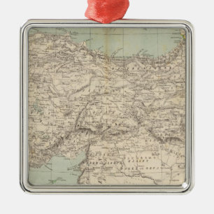 Die Türkei-Atlas-Karte Ornament Aus Metall