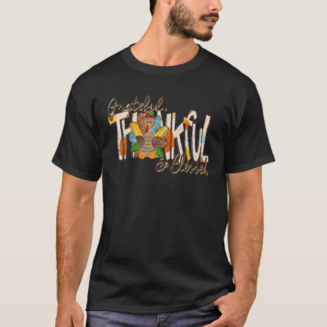 Die Türkei dankbar und gesegnet T-Shirt (Vorderseite)