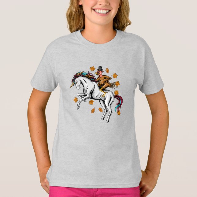 Die Türkei fährt schnell ein Einhorn T-Shirt (Vorderseite)
