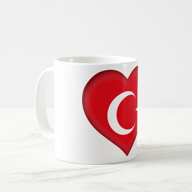 Die Türkei-Flagge Tasse (Vorderseite Links)