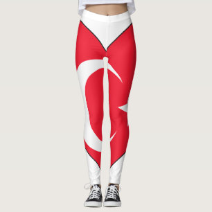 Die Türkei-Flaggen-Herz Leggings