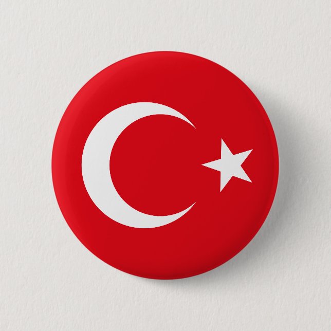Die Türkei-Flaggen-Knopf Button (Vorderseite)