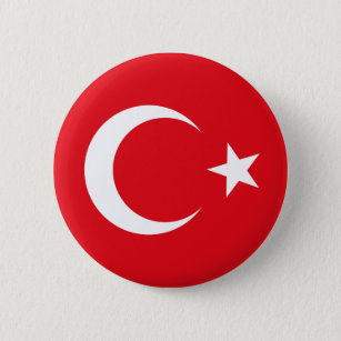 Die Türkei-Flaggen-Knopf Button