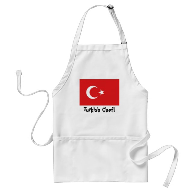 Die Türkei-Flaggen-Kochs-Schürze Schürze (Vorne)
