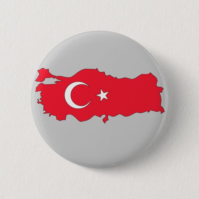 Die Türkei-Flaggenkarte Button (Vorderseite)